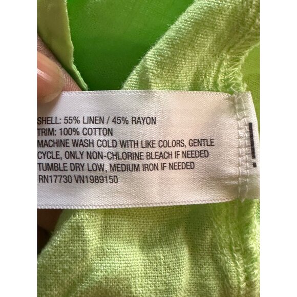 A New Day Sleeveless Lime Green Linen A-Line Dress Size Small NWT - Picture 7 of 11